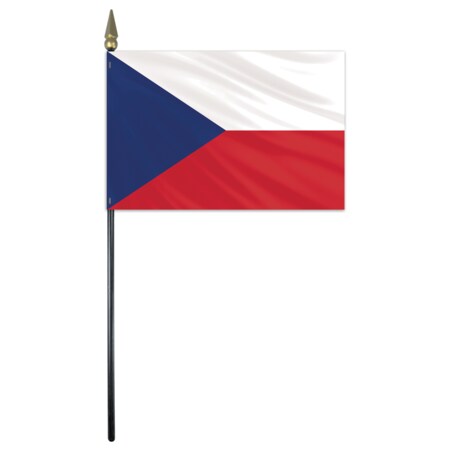 Czech Republic Stick Flag 12x18
